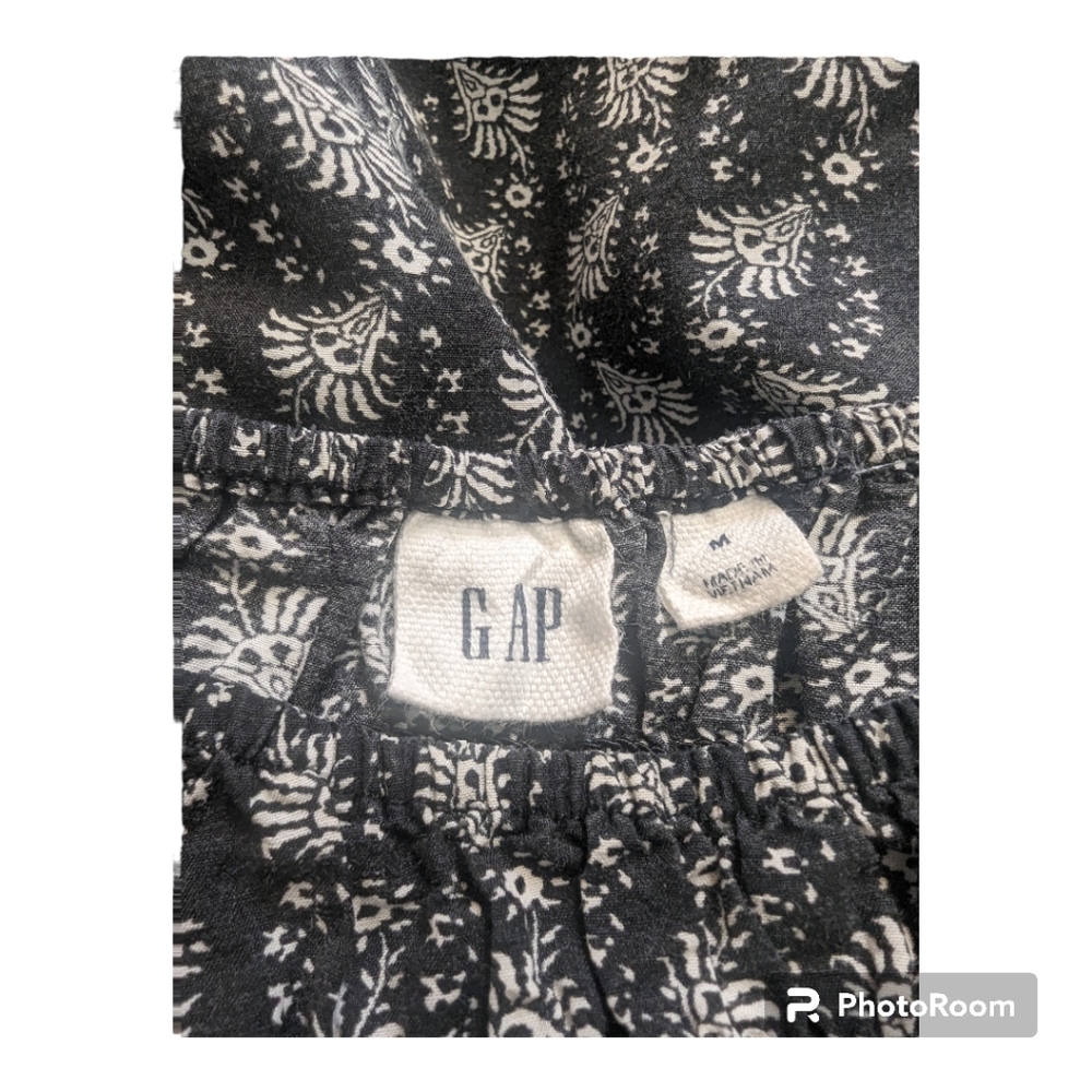 Gap Medium Sleeveless Navy and White Top - Picture 5 of 5
